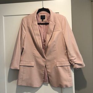 Pink 3/4 sleeve boy-friend jacket